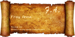 Frey Anna névjegykártya