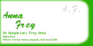 anna frey business card